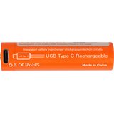 OrcaTorch 18650 USB Battery 3400mAh