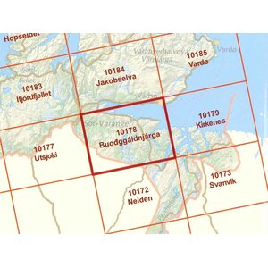 Norway 10178, Buodggaidnjarga 1:50 000, topographic map