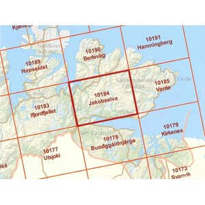 Norway 10184, Jakobselva 1:50 000, topografic map