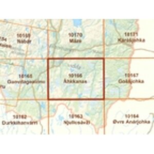 Norway 10166, Ahkkanas, 1:50 000, topographic map