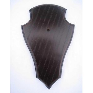 Buck Trophy plate 20x13cm, Dark brown