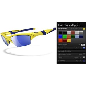 Oakley Custom Half Jacket 2.0 XL ,Team Yellow / Ice Iridium