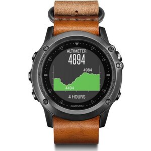 Garmin Fenix 3 Sapphire - Grey with leather and nylon straps