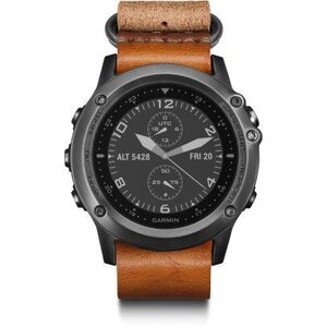 Garmin Fenix 3 Sapphire - Grey with leather and nylon straps