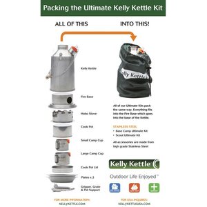 Kelly Kettle Ultimate "Scout" Kit (Stainless Steel)