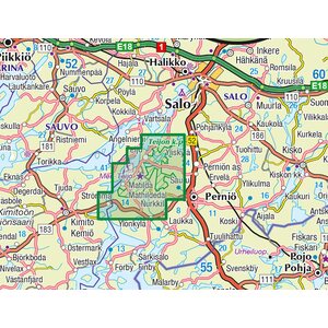 Teijo 1:25 000 vedenkestävä ulkoilukartta 2016