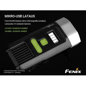 Fenix BC30R OLED Rechargeable with LED-screen