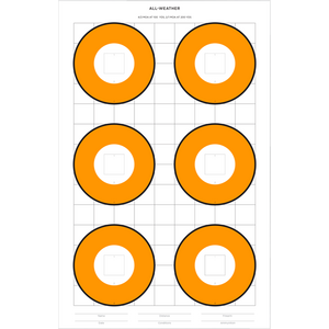 Rite in the Rain LONG-RANGE SILHOUETTE & BULLSEYE TARGET / 25 pack