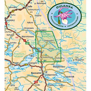 Ruka Oulanka Karhunkierros 1:50 000, vedenkestävä ulkoilukartta 2017