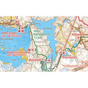 Ruka Oulanka Karhunkierros 1:50 000, vedenkestävä ulkoilukartta 2017