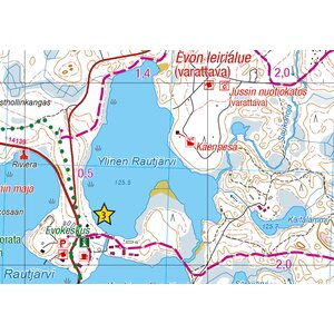 Evo Päijänne Ilvesvaellus 1:25 000 vedenkestävä ulkoilukartta 2017