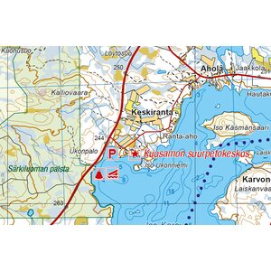 Kuusamo 1:100 000 vedenkestävä ulkoilukartta 2017