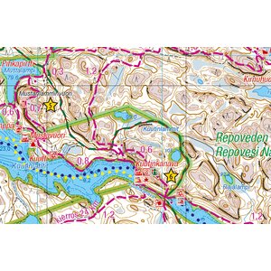 Repovesi Mäntyharju 1:25/1:50 000 vedenkestävä ulkoilukartta 2017