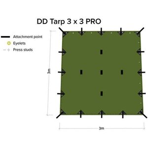 DD Hammocks DD Tarp 3x3 PRO
