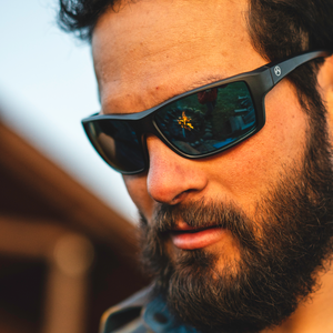 Magpul Summit Eyewear, Polarized - Gray / Rose, Blue Mirror