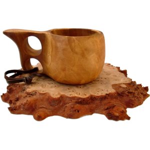 E. Koivumaa Wooden cup for children, two holes