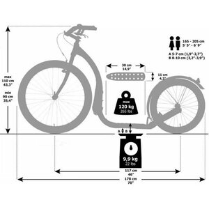 Kickbike Cruise MAX 20 + water bottle and cage DEMO