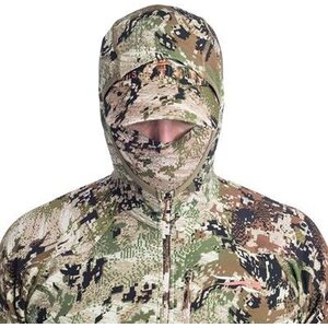 The built in face mask deploys easily for complete concealment.