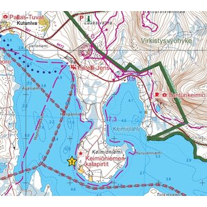 Pallas Hetta Olos 1:50 000, vedenkestävä ulkoilukartta 2019