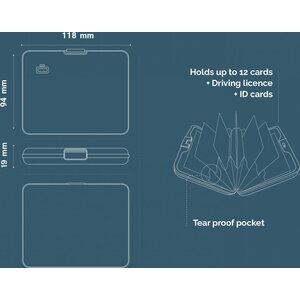 Ögon Designs Alumiinilompakko 6A, viuhkamalli