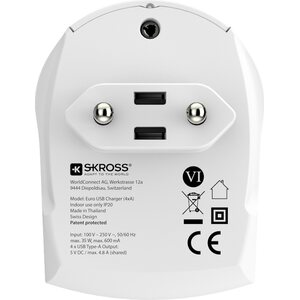 Skross Euro USB Charger (4xA)
