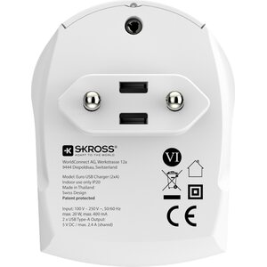 Skross Euro USB Charger (2xA)