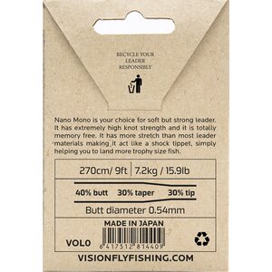 Vision Nano Mono leaders ( 2,7m / 9ft )