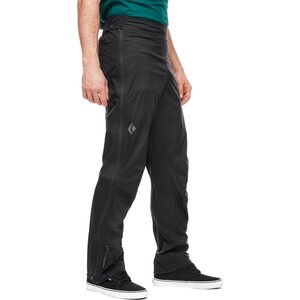 Black Diamond StormLine Stretch Full Zip Rain Pants Mens