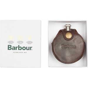 Barbour Round Hip Flask in Gift Box