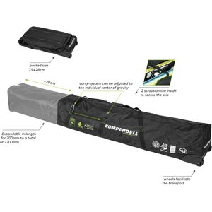 Komperdell Profi National Team - Expandable Pole and Skibag with Wheels