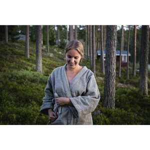 Jokipiin Pellava Laituri bathrobe