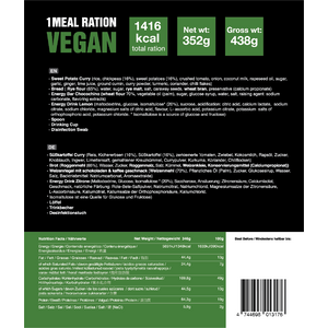 Tactical Foodpack 1 Meal Ration Vegan