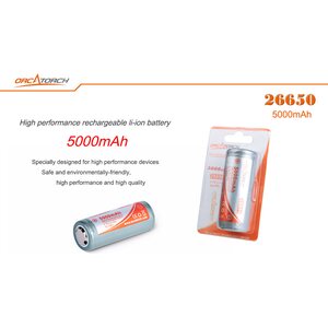 OrcaTorch 26650 Battery 5000mAh