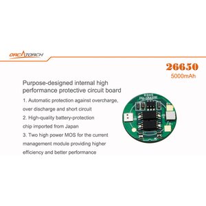 OrcaTorch 26650 Battery 5000mAh