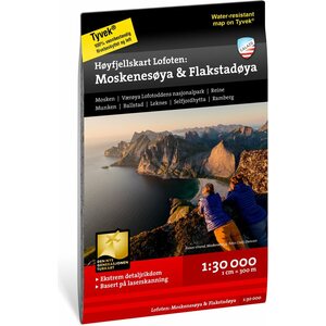 Calazo Lofoten: Moske & Flakst -vuoristokartta 1:30.000, 2021