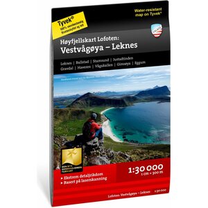 Calazo Lofoten: Vestvågøya – Leknes -vuoristokartta 1:30.000, 2021
