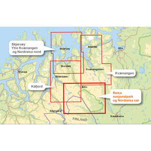 Calazo Rejsa nasjonalpark og Nordreisa sör 1:50 000