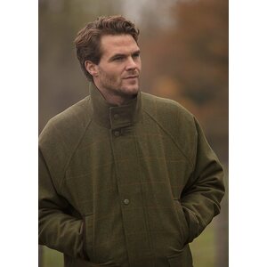 Alan Paine Combrook Waterproof Tweed Shooting Coat Mens