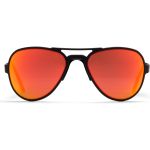Gatorz Skyhook Matte Black with Smoked Polarized Lens w/ Sunburst Mirror