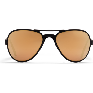 Gatorz Skyhook Matte Black with Rose Polarized Lens w/ Gold Mirror
