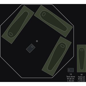 Savotta FDF 10-JSP Tent Without Pole Sets and Stakes