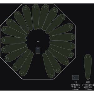 Savotta FDF 20 (SA-20) tent (Includes centre and side poles)