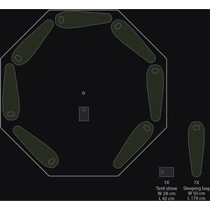 Savotta FDF 20 (SA-20) tent (Includes centre and side poles)