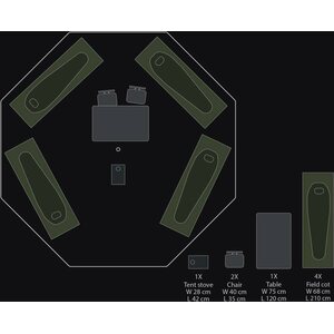 Savotta FDF 20-HQ Tent (Includes centre and side poles)