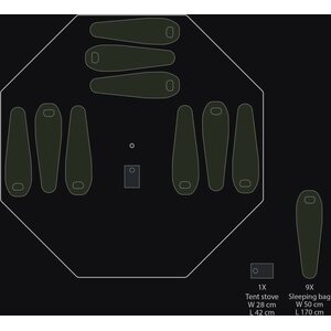Savotta FDF 20-HQ Tent (Includes centre and side poles)