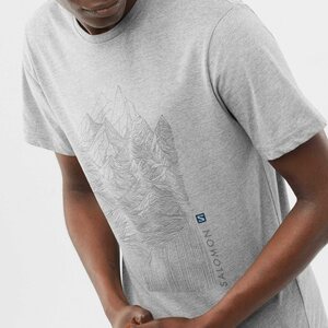Salomon Outlife Graphic Mountain Heather Short Sleeve T-Shirt Mens