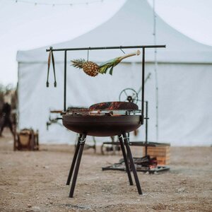 Barebones Cowboy Fire Pit Grill 30"
