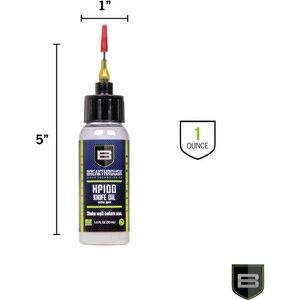 Breakthrough HP100 Knife Oil (Lubricant & Protectant) - 1oz Bottle w/ Needle Tip Applicator