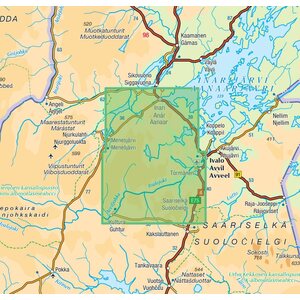 Hammastunturi Ivalojoki Juutua ulkoilukartta 1:50 000 2020