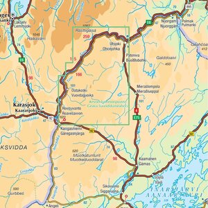 Utsjoki Kevo Paistunturit ulkoilukartta 1:50 000 2021
